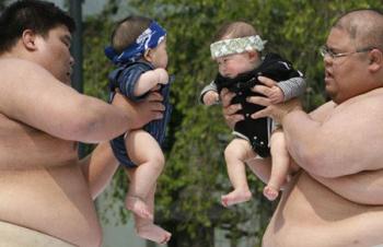 Baby crying festival in Japan