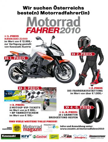 Sicherste(r) Motorrad-FahrerIn Österreichs gesucht