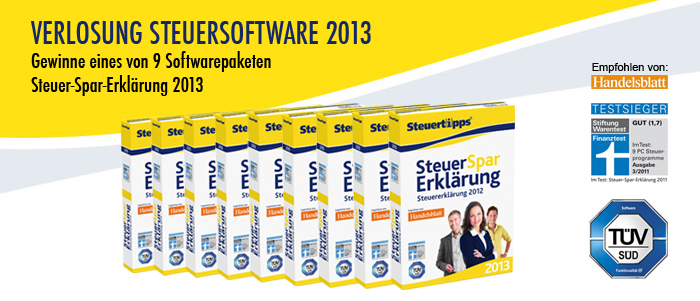 Gewinnspiel Steuersoftware 